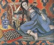 Henri Matisse Odalisque with a Moorish Chair (Odalisque in Grey with Chessboard) (mk35) oil